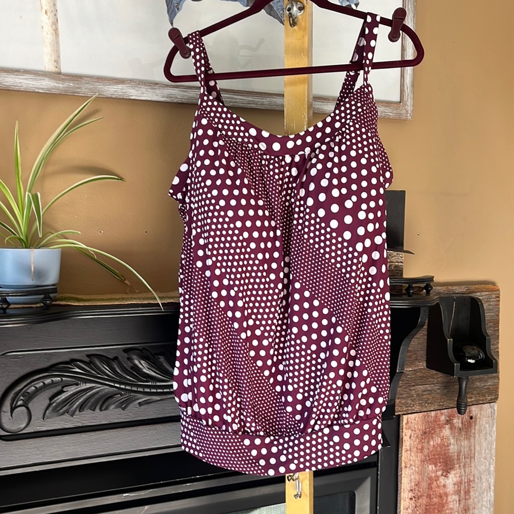 Lands' End Blouson Tankini Sz 26W